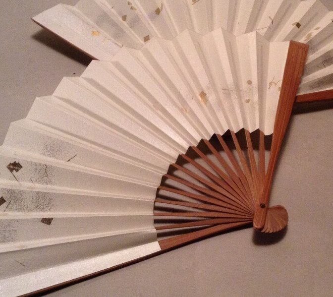 箔砂子　ハンドメイド　京扇子