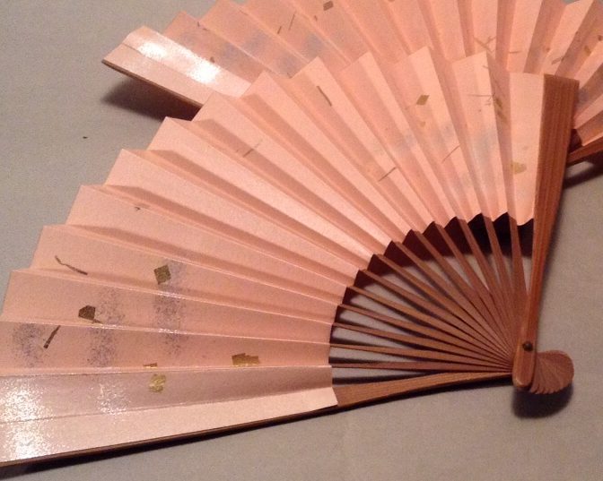 箔砂子　ハンドメイド　京扇子