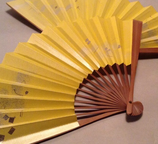 箔砂子　ハンドメイド　京扇子