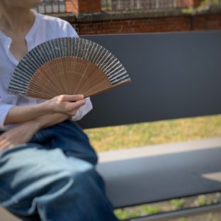 京扇子 燻 pattern momi 短地 #1 箔動シリーズ | 京扇子｜金彩