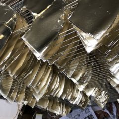 京扇子の無地の箔押し