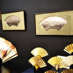 楽趣会に出展する宮脇売扇庵の扇面画を描かせて頂きました。