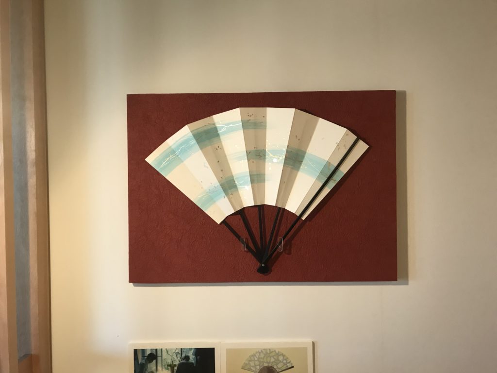 飾り扇子 蝙蝠 金、銀砂子