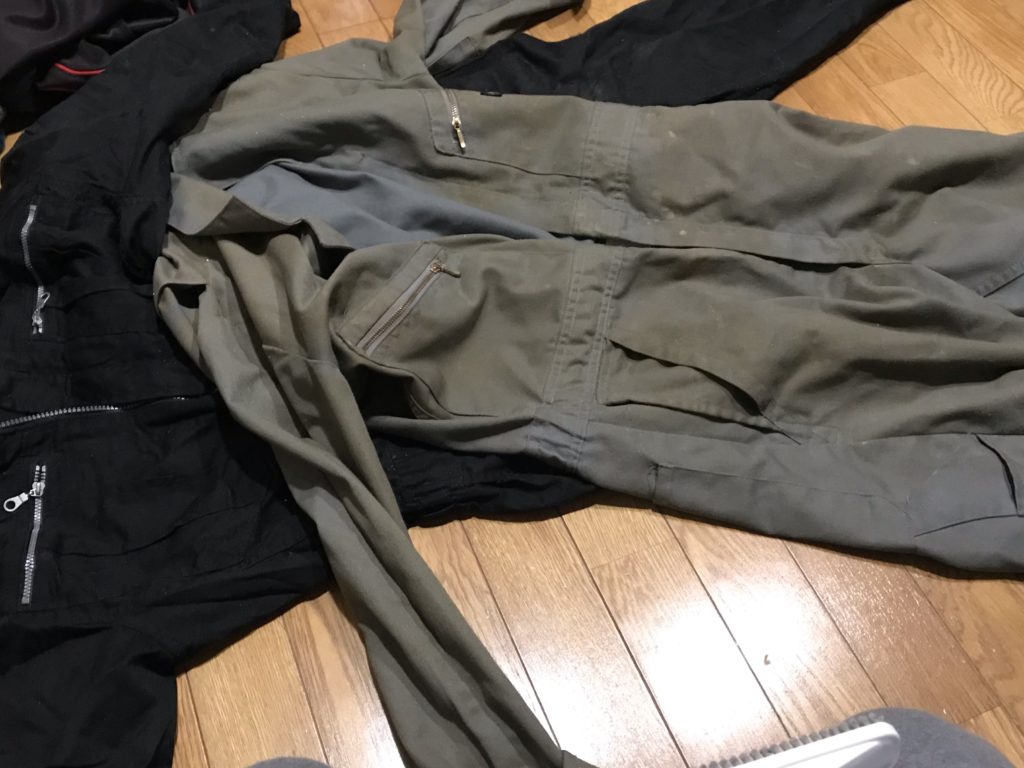 金箔 銀箔 作業着 砂子