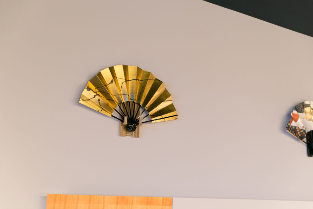 箔押し　扇子　京扇子