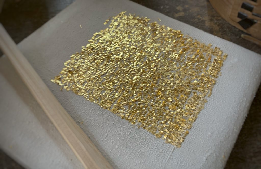 扇子 小石 着色箔