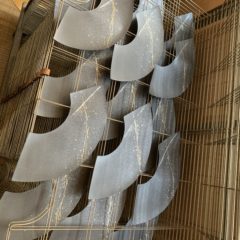 茶席扇子の柄の制作