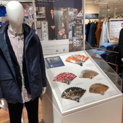 扇子屋さんにいかなくても実物が見れるスペース