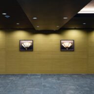 京扇子の世界観を内装に活かしたアートワーク